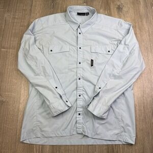 Truewerk Long Sleeve Work Shirt Snap Button Front Pockets Blue Mens Size XL